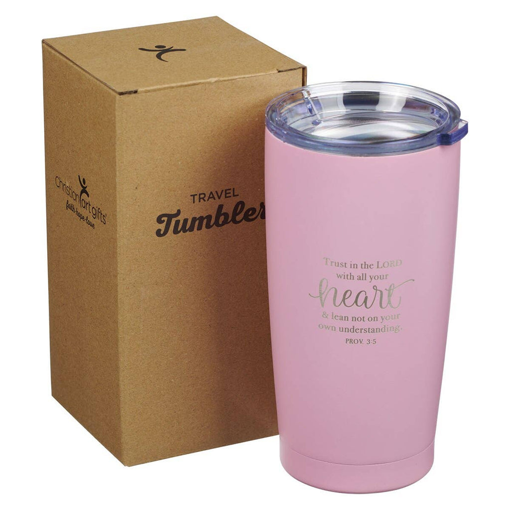 Mug SS Travel Pink Trust In Lord Prov. 3:5