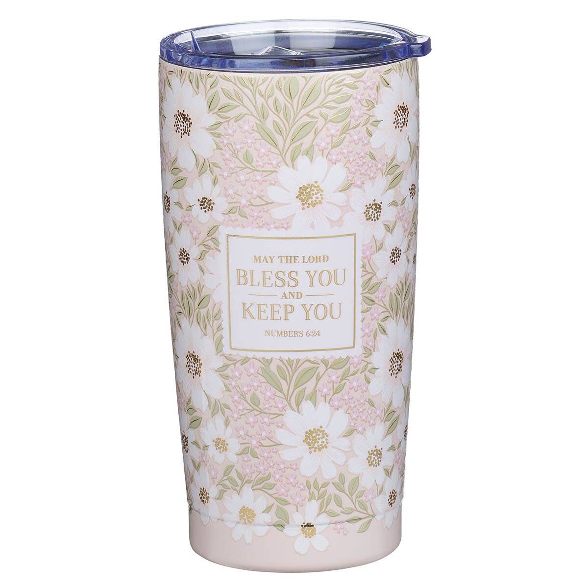 Tumbler SS Floral The Lord Bless You and Keep You Num. 6:24