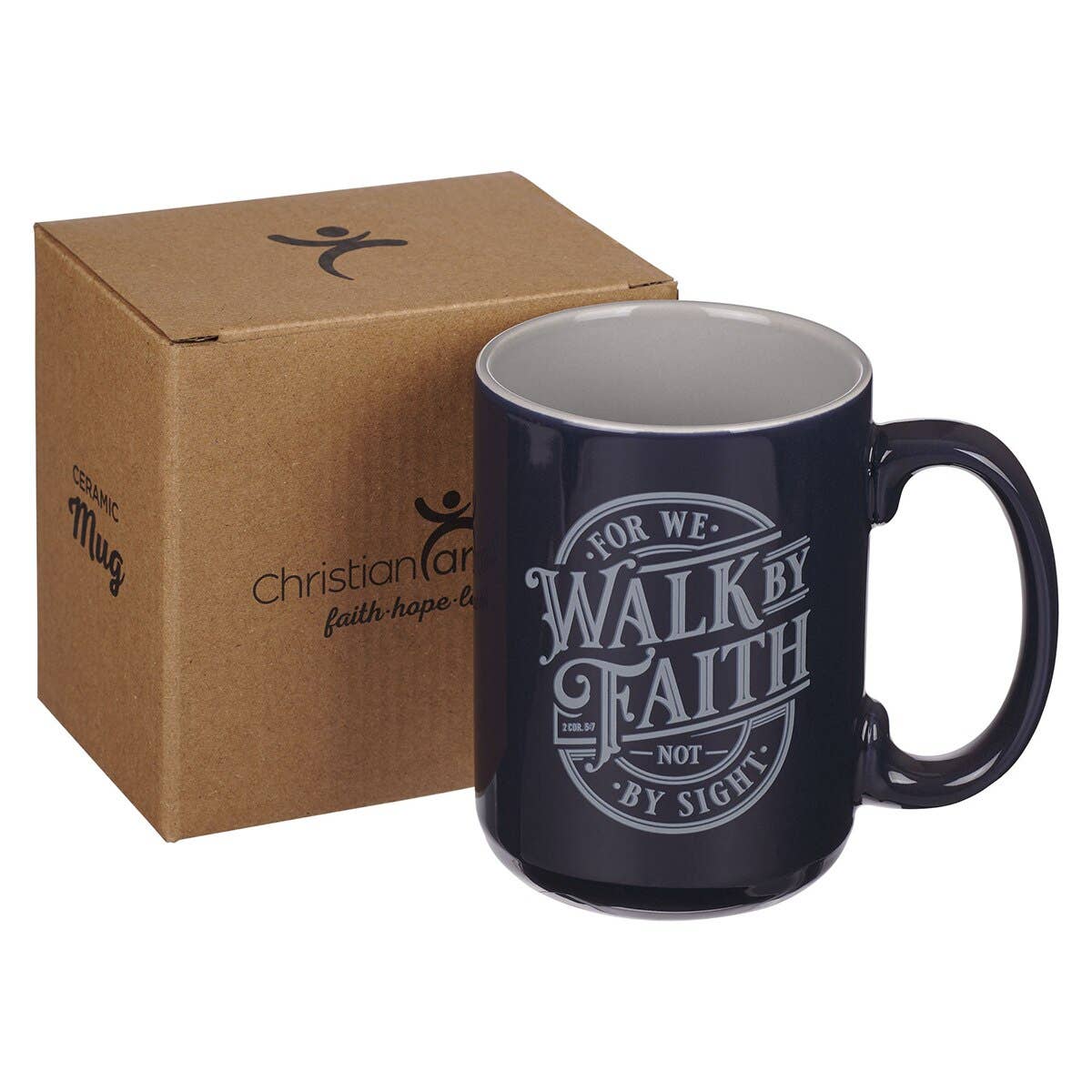 Mug Navy Walk by Faith 2 Cor. 5:7