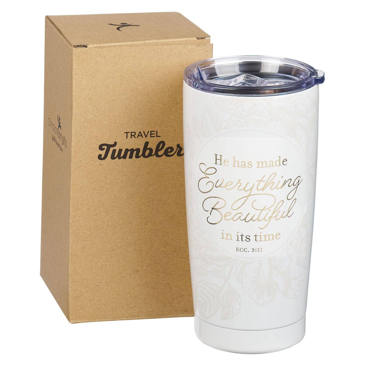 Tumbler SS Ivory Everything Beautiful Ecc. 3:11