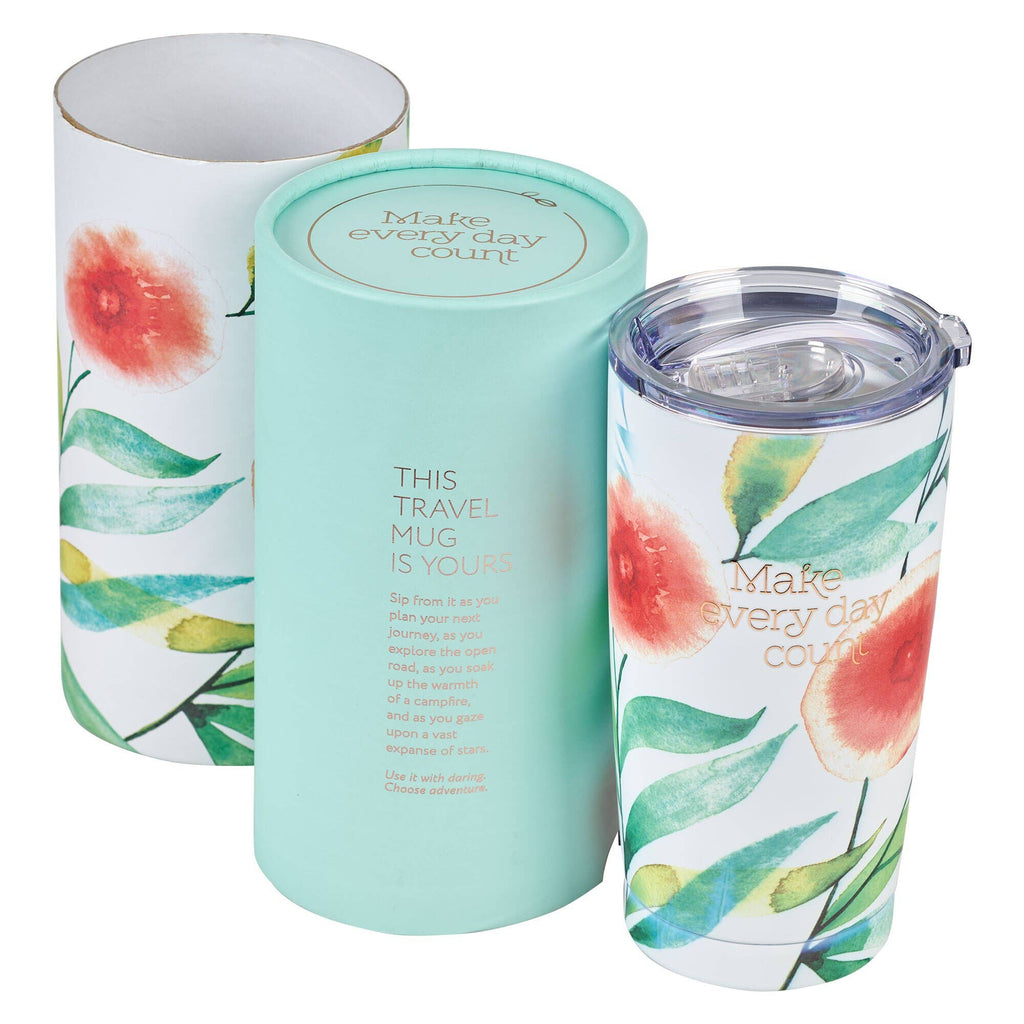SS Travel Mug Orange Blossoms Make Every Day Count