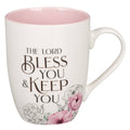 Mug Pink Flower Lord Bless & Keep You Num. 6:24