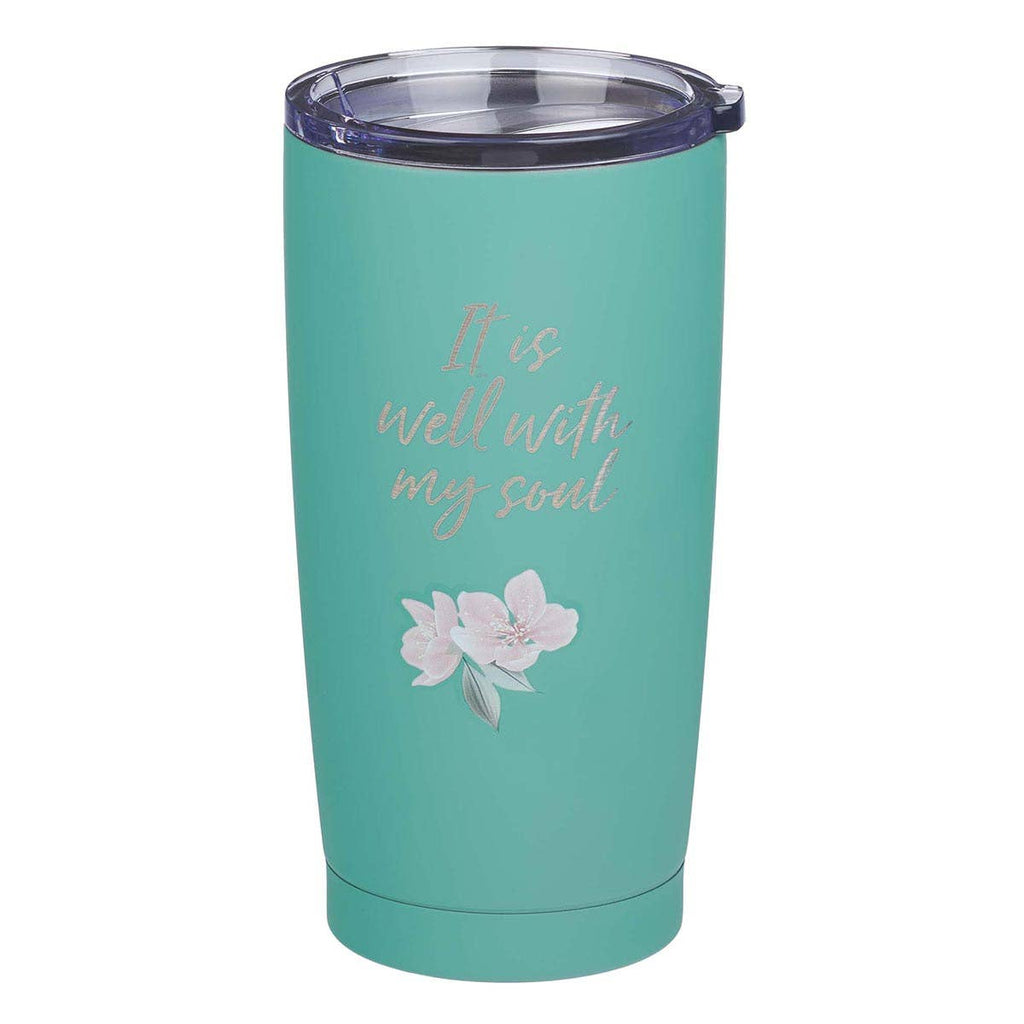 Mug SS Travel Teal It Is Well With My Soul