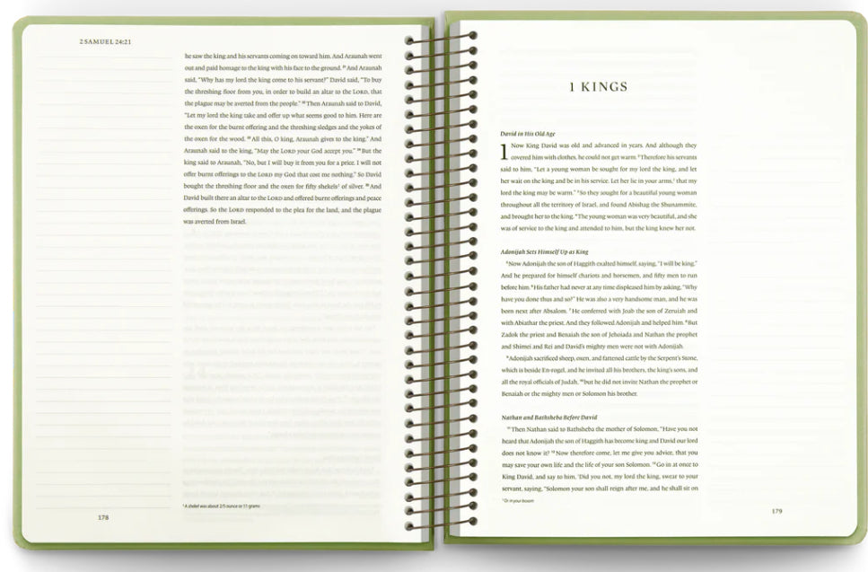 ESV Spiral-Bound Journaling Bible – History (Hardcover Edition)