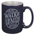 Mug Navy Walk by Faith 2 Cor. 5:7