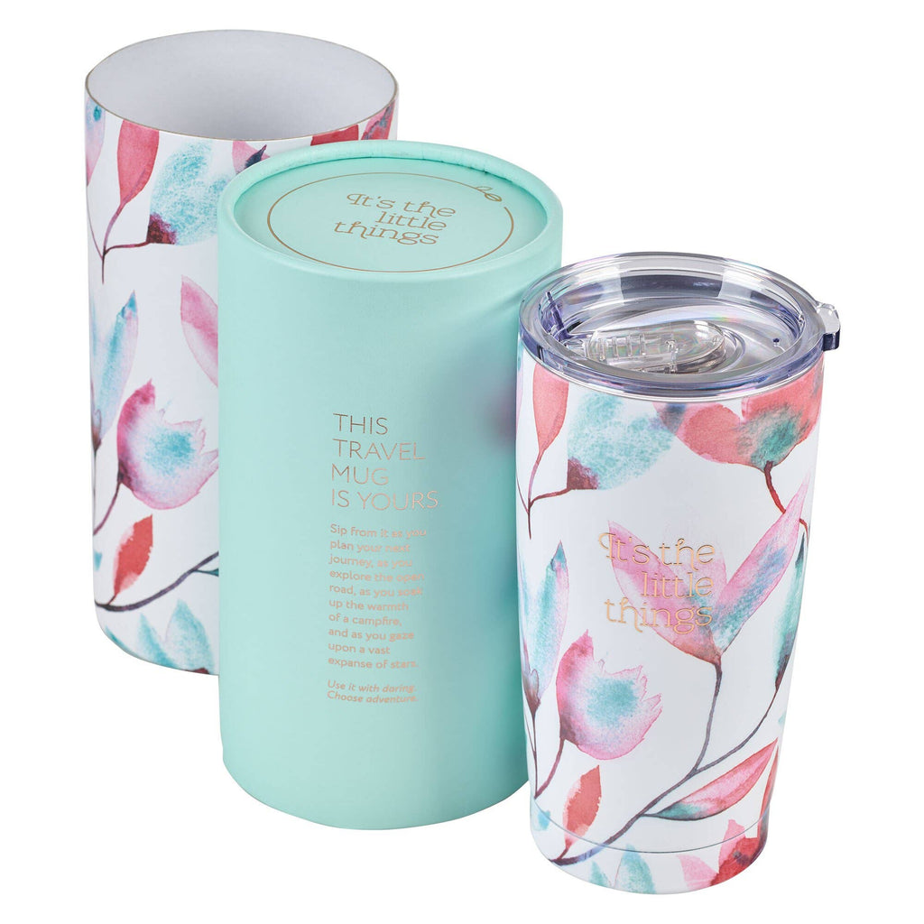 SS Travel Mug Pink Petals Little Things