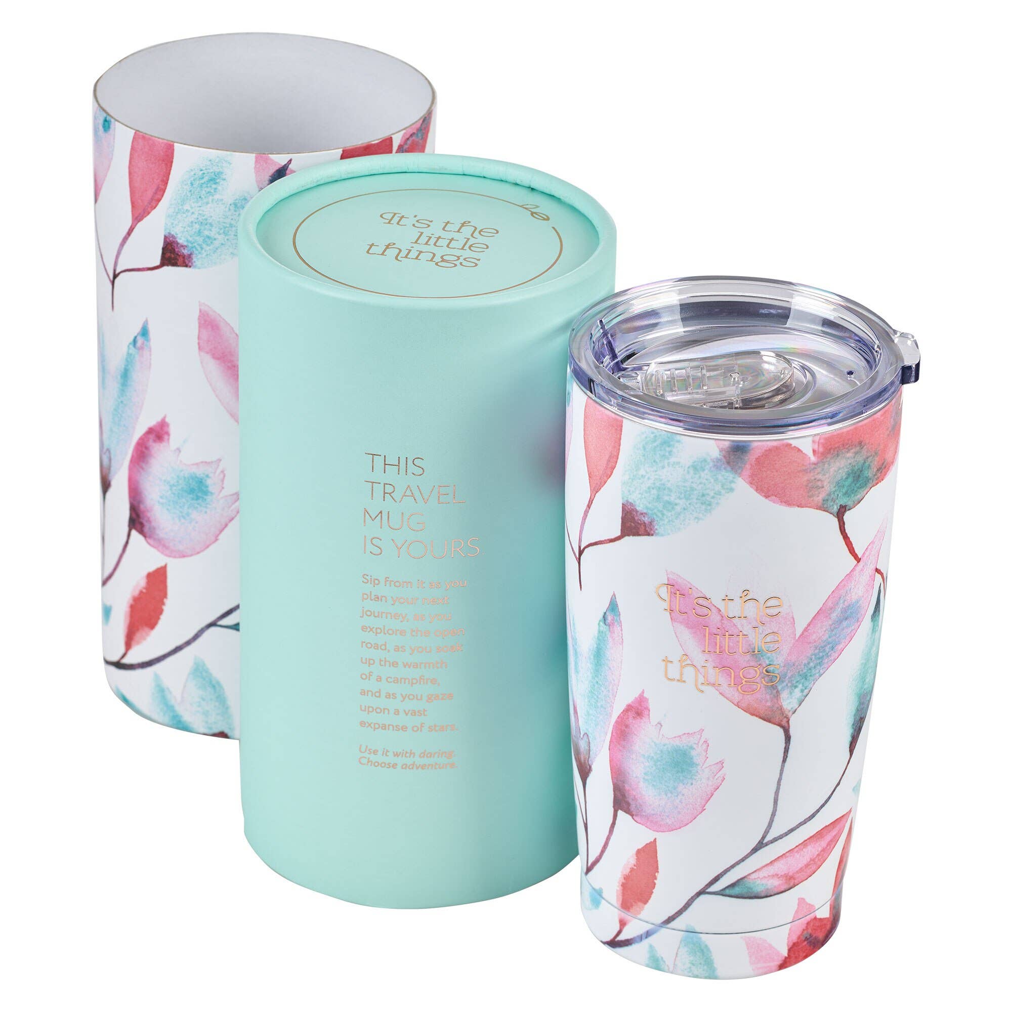 SS Travel Mug Pink Petals Little Things
